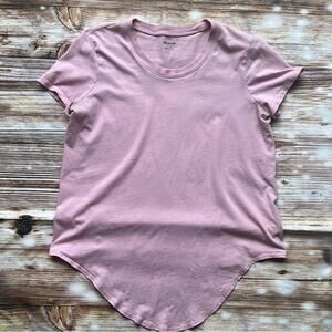 Madewell Knot-Front Tee Women's Pink T-Shirt